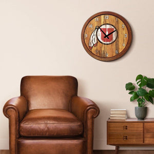 Utah Utes: Weathered "Faux" Barrel Top Wall Clock - The Fan-Brand