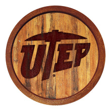 Load image into Gallery viewer, UTEP Miners: Branded &quot;Faux&quot; Barrel Top Sign - The Fan-Brand