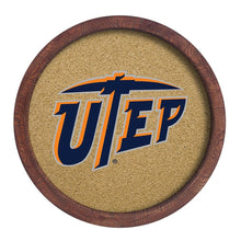 Load image into Gallery viewer, UTEP Miners: &quot;Faux&quot; Barrel Framed Cork Board - The Fan-Brand