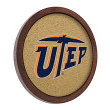 Load image into Gallery viewer, UTEP Miners: &quot;Faux&quot; Barrel Framed Cork Board - The Fan-Brand