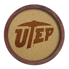 Load image into Gallery viewer, UTEP Miners: &quot;Faux&quot; Barrel Framed Cork Board - The Fan-Brand