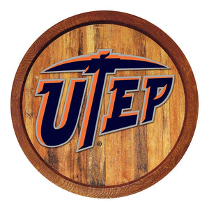 UTEP Miners: "Faux" Barrel Top Sign - The Fan-Brand