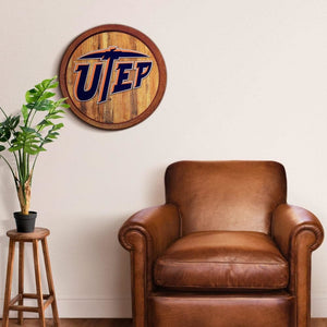 UTEP Miners: "Faux" Barrel Top Sign - The Fan-Brand