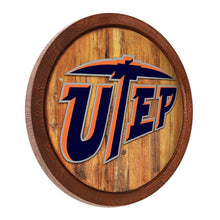 Load image into Gallery viewer, UTEP Miners: &quot;Faux&quot; Barrel Top Sign - The Fan-Brand