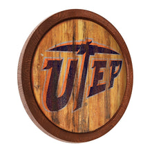 Load image into Gallery viewer, UTEP Miners: Weathered &quot;Faux&quot; Barrel Top Sign - The Fan-Brand