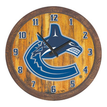 Load image into Gallery viewer, Vancouver Canucks: &quot;Faux&quot; Barrel Top Wall Clock - The Fan-Brand
