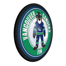 Load image into Gallery viewer, Vancouver Canucks: Fin - Round Slimline Lighted Wall Sign - The Fan-Brand