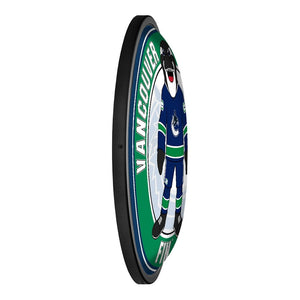 Vancouver Canucks: Fin - Round Slimline Lighted Wall Sign - The Fan-Brand