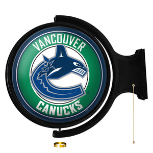 Vancouver Canucks: Original Round Rotating Lighted Wall Sign - The Fan-Brand