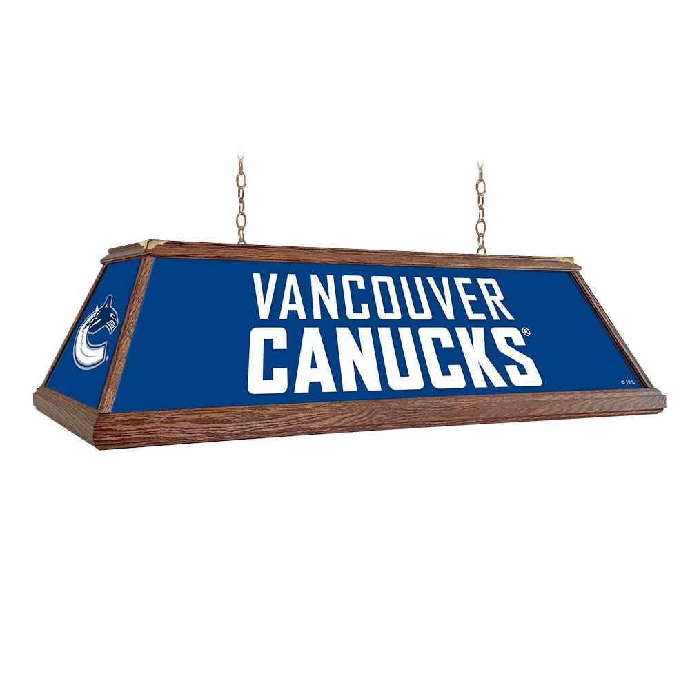 Vancouver Canucks: Premium Wood Pool Table Light - The Fan-Brand