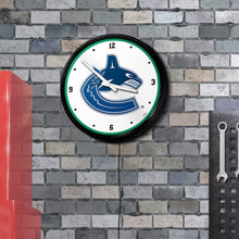 Load image into Gallery viewer, Vancouver Canucks: Retro Lighted Wall Clock - The Fan-Brand