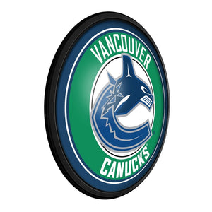 Vancouver Canucks: Round Slimline Lighted Wall Sign - The Fan-Brand