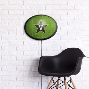 Vanderbilt Commodores: On the 50 - Oval Slimline Lighted Wall Sign - The Fan-Brand