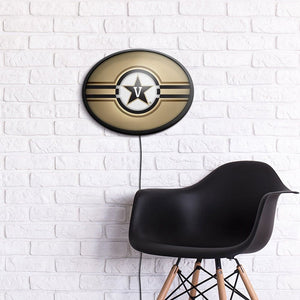 Vanderbilt Commodores: Oval Slimline Lighted Wall Sign - The Fan-Brand