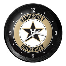 Load image into Gallery viewer, Vanderbilt Commodores: Ribbed Frame Wall Clock - The Fan-Brand