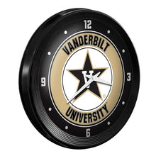 Load image into Gallery viewer, Vanderbilt Commodores: Ribbed Frame Wall Clock - The Fan-Brand