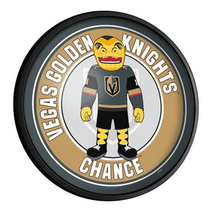 Vegas Golden Knights: Chance - Round Slimline Lighted Wall Sign - The Fan-Brand