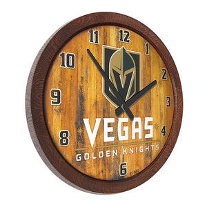 Vegas Golden Knights: "Faux" Barrel Top Wall Clock - The Fan-Brand