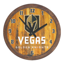 Load image into Gallery viewer, Vegas Golden Knights: &quot;Faux&quot; Barrel Top Wall Clock - The Fan-Brand