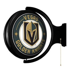 Vegas Golden Knights: Original Round Rotating Lighted Wall Sign - The Fan-Brand