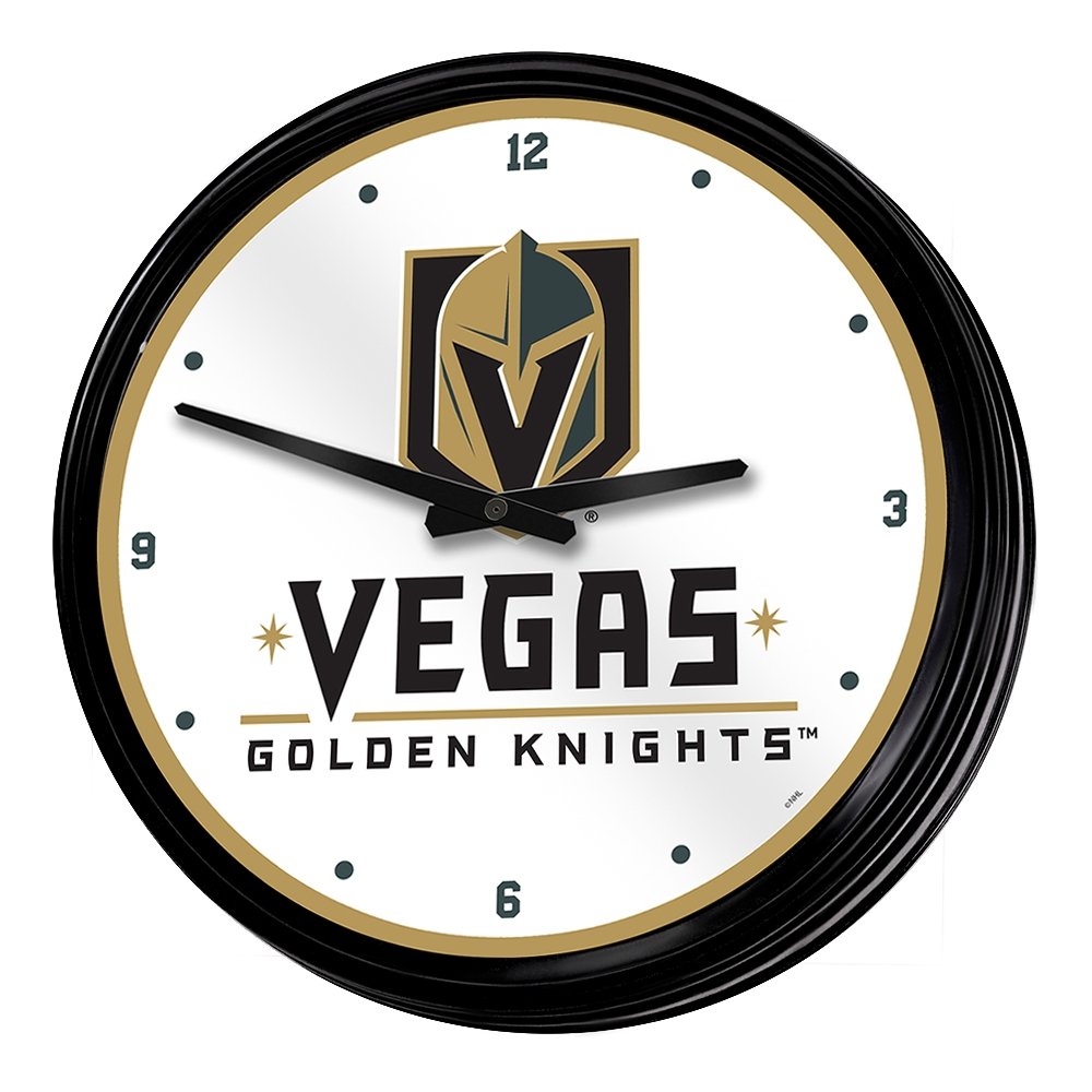 Vegas Golden Knights: Retro Lighted Wall Clock - The Fan-Brand