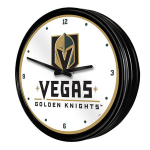 Vegas Golden Knights: Retro Lighted Wall Clock - The Fan-Brand