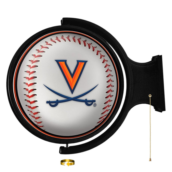 Virginia Cavaliers: Baseball - Original Round Rotating Lighted Wall Sign - The Fan-Brand