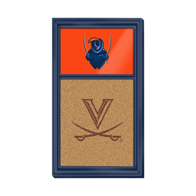 Virginia Cavaliers: Cavalier - Dual Logo Cork Note Board - The Fan-Brand
