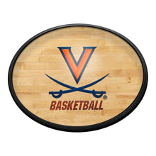 Load image into Gallery viewer, Virginia Cavaliers: Hardwood- Oval Slimline Lighted Wall Sign - The Fan-Brand