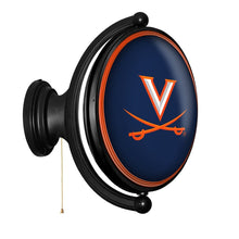 Load image into Gallery viewer, Virginia Cavaliers: Original Oval Rotating Lighted Wall Sign - The Fan-Brand