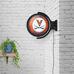 Virginia Cavaliers: Original Round Rotating Lighted Wall Sign - The Fan-Brand