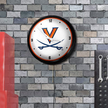 Load image into Gallery viewer, Virginia Cavaliers: Retro Lighted Wall Clock - The Fan-Brand