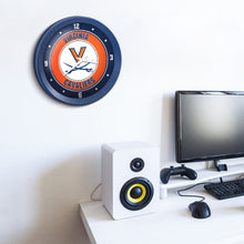 Load image into Gallery viewer, Virginia Cavaliers: Ribbed Frame Wall Clock - The Fan-Brand