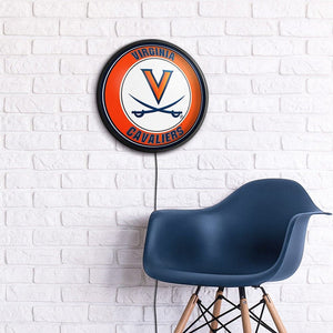 Virginia Cavaliers: Round Slimline Lighted Wall Sign - The Fan-Brand