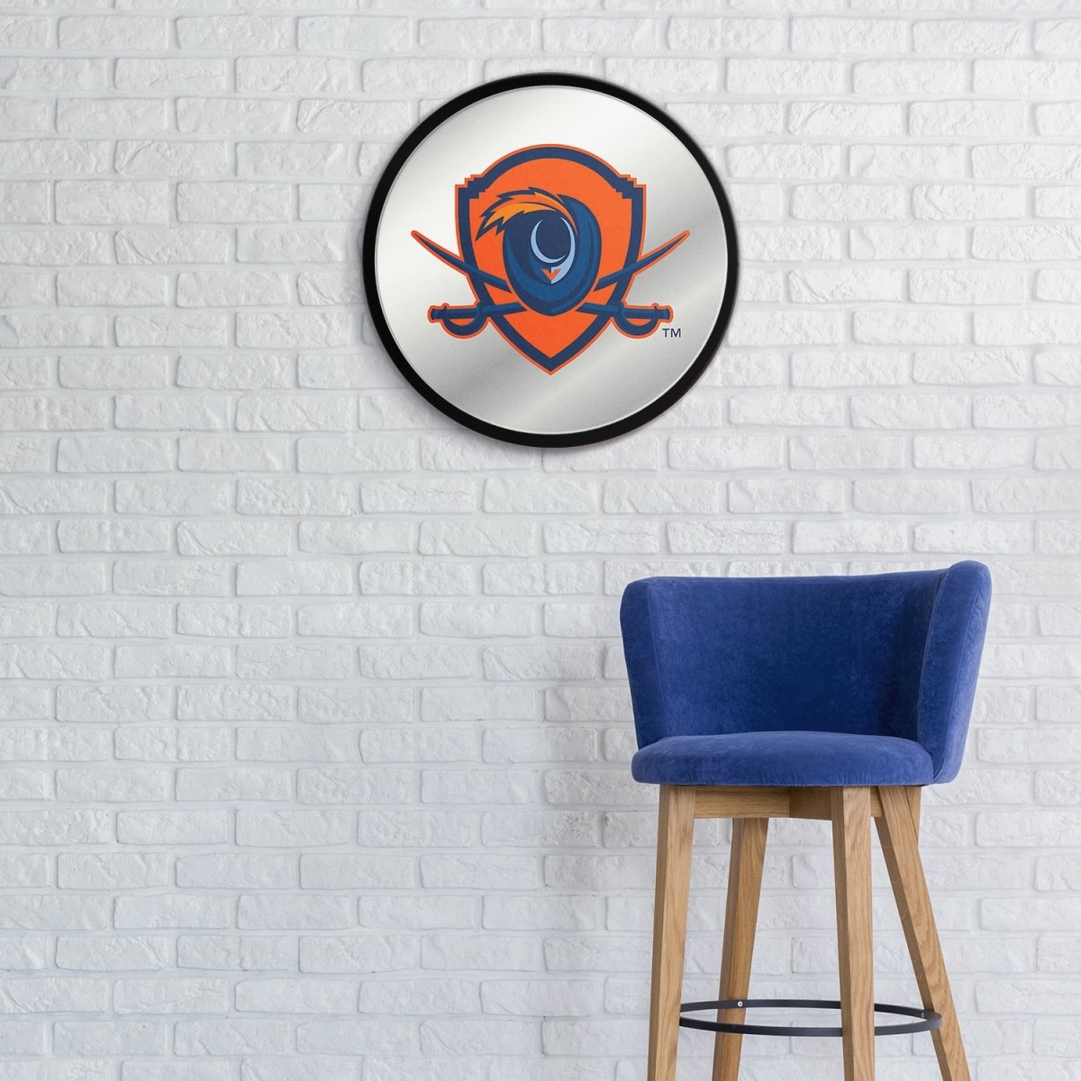 Virginia Cavaliers: Shield - Modern Disc Mirrored Wall Sign - The Fan-Brand