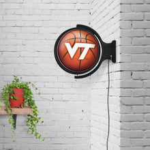 Load image into Gallery viewer, Virginia Tech Hokies: Basketball - Original Round Rotating Lighted Wall Sign - The Fan-Brand