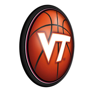 Virginia Tech Hokies: Basketball - Round Slimline Lighted Wall Sign - The Fan-Brand