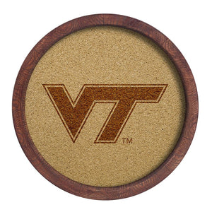 Virginia Tech Hokies: "Faux" Barrel Framed Cork Board - The Fan-Brand