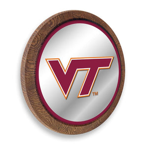 Virginia Tech Hokies: "Faux" Barrel Top Mirrored Wall Sign - The Fan-Brand