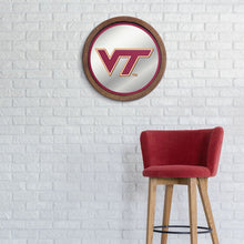 Load image into Gallery viewer, Virginia Tech Hokies: &quot;Faux&quot; Barrel Top Mirrored Wall Sign - The Fan-Brand