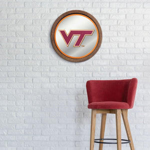 Virginia Tech Hokies: "Faux" Barrel Top Mirrored Wall Sign - The Fan-Brand