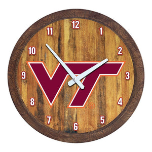 Virginia Tech Hokies: "Faux" Barrel Top Wall Clock - The Fan-Brand