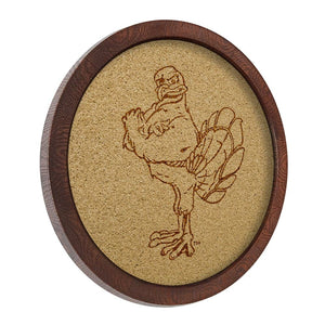 Virginia Tech Hokies: Mascot - "Faux" Barrel Framed Cork Board - The Fan-Brand