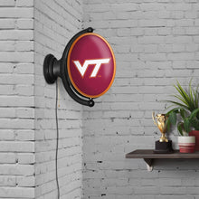 Load image into Gallery viewer, Virginia Tech Hokies: Original Oval Rotating Lighted Wall Sign - The Fan-Brand