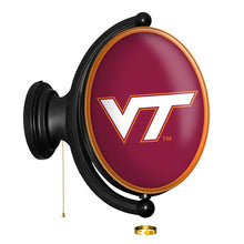 Load image into Gallery viewer, Virginia Tech Hokies: Original Oval Rotating Lighted Wall Sign - The Fan-Brand