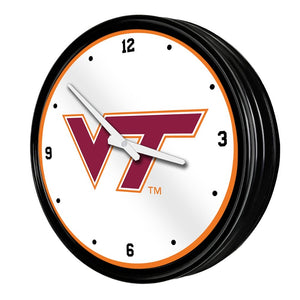 Virginia Tech Hokies: Retro Lighted Wall Clock - The Fan-Brand