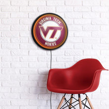 Load image into Gallery viewer, Virginia Tech Hokies: Round Slimline Lighted Wall Sign - The Fan-Brand