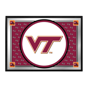 Virginia Tech Hokies: Team Spirit - Framed Mirrored Wall Sign - The Fan-Brand