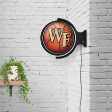 Load image into Gallery viewer, Wake Forest Demon Deacons: Basketball - Original Round Rotating Lighted Wall Sign - The Fan-Brand