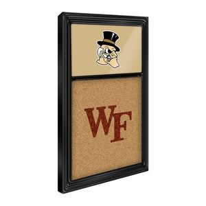 Wake Forest Demon Deacons: Mascot Dual Logo - Cork Note Board - The Fan-Brand